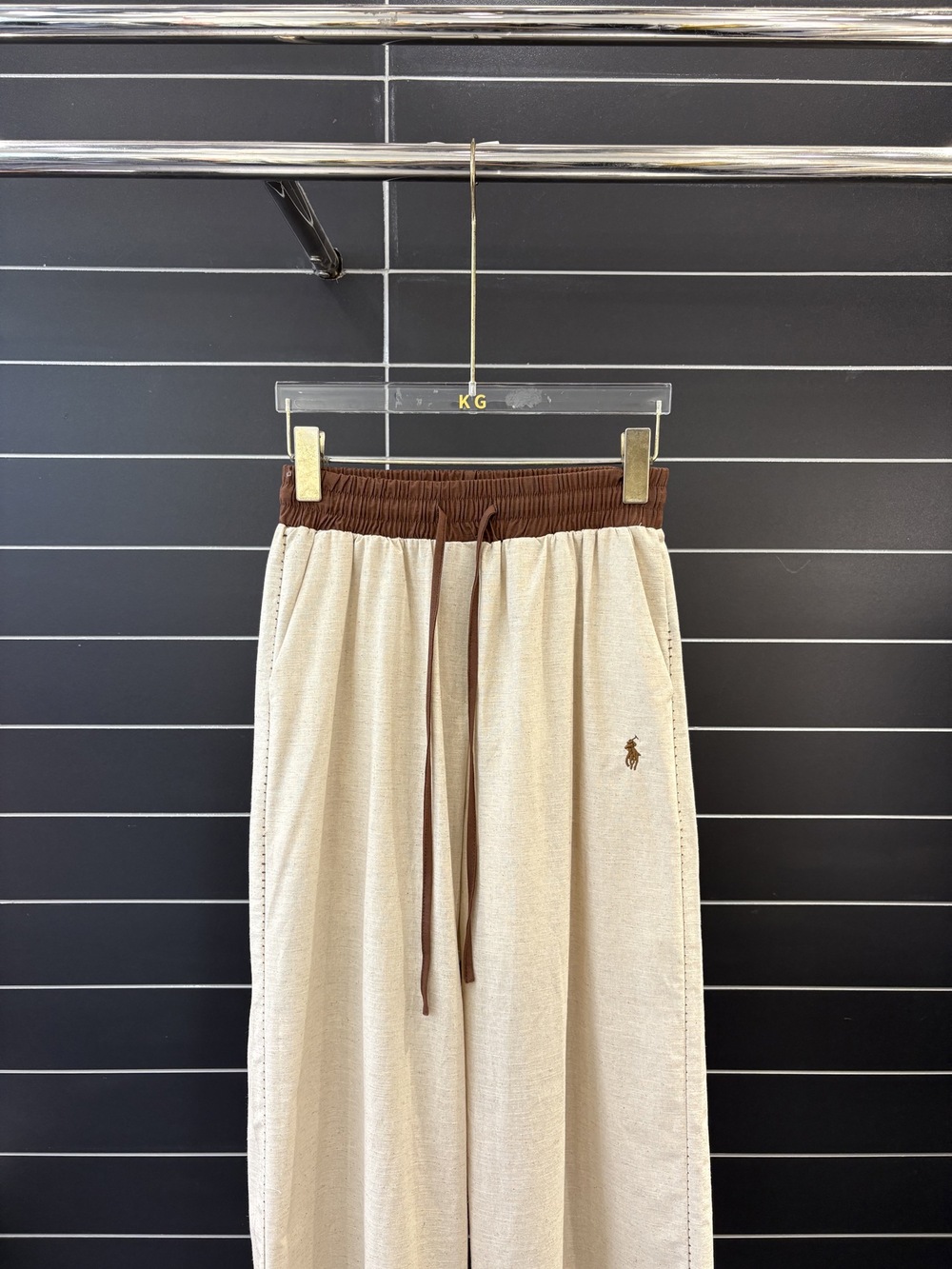 Polo Ralph Lauren khaki-colored shirt and pants cotton and linen suit - Picture 8 of 8